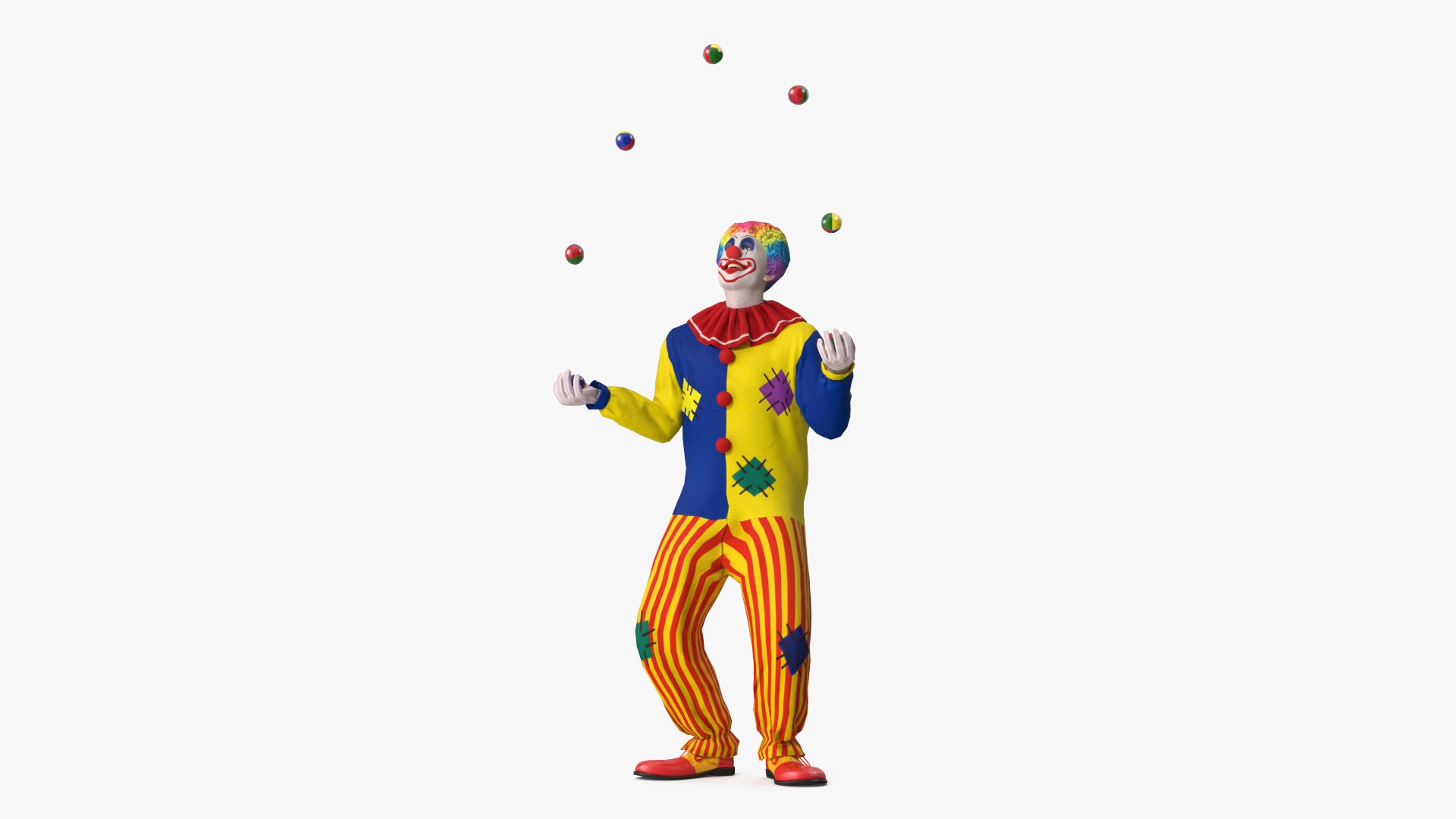 Clown with Balls 3D model preview