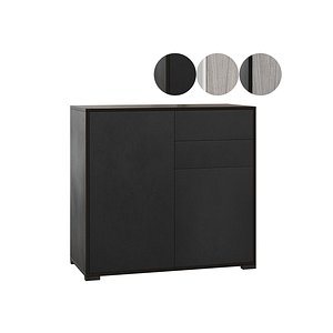 3D HOMCOM High Gloss Buffet Black