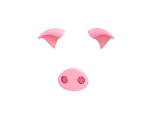 3D pig face