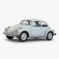 Volkswagen Beetle 1966 Simple Interior White