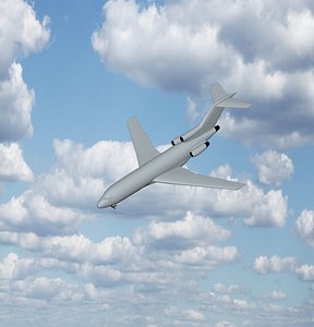 airplane commercial plane 3d model