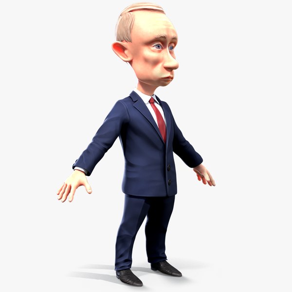 cartoon vladimir putin 3D model