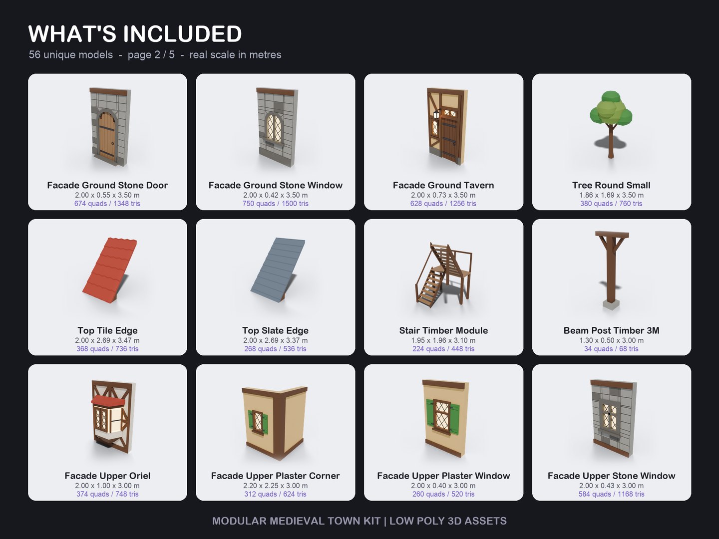 3D Low Poly Modular Medieval Town Kit - 56 Game Ready Models https://p.turbosquid.com/ts-thumb/jD/zyrBgP/8o/20_included_2/png/1791110541/1920x1080/fit_q87/7f019cd4a086050235560083c8bf21c039ba8d89/20_included_2.jpg