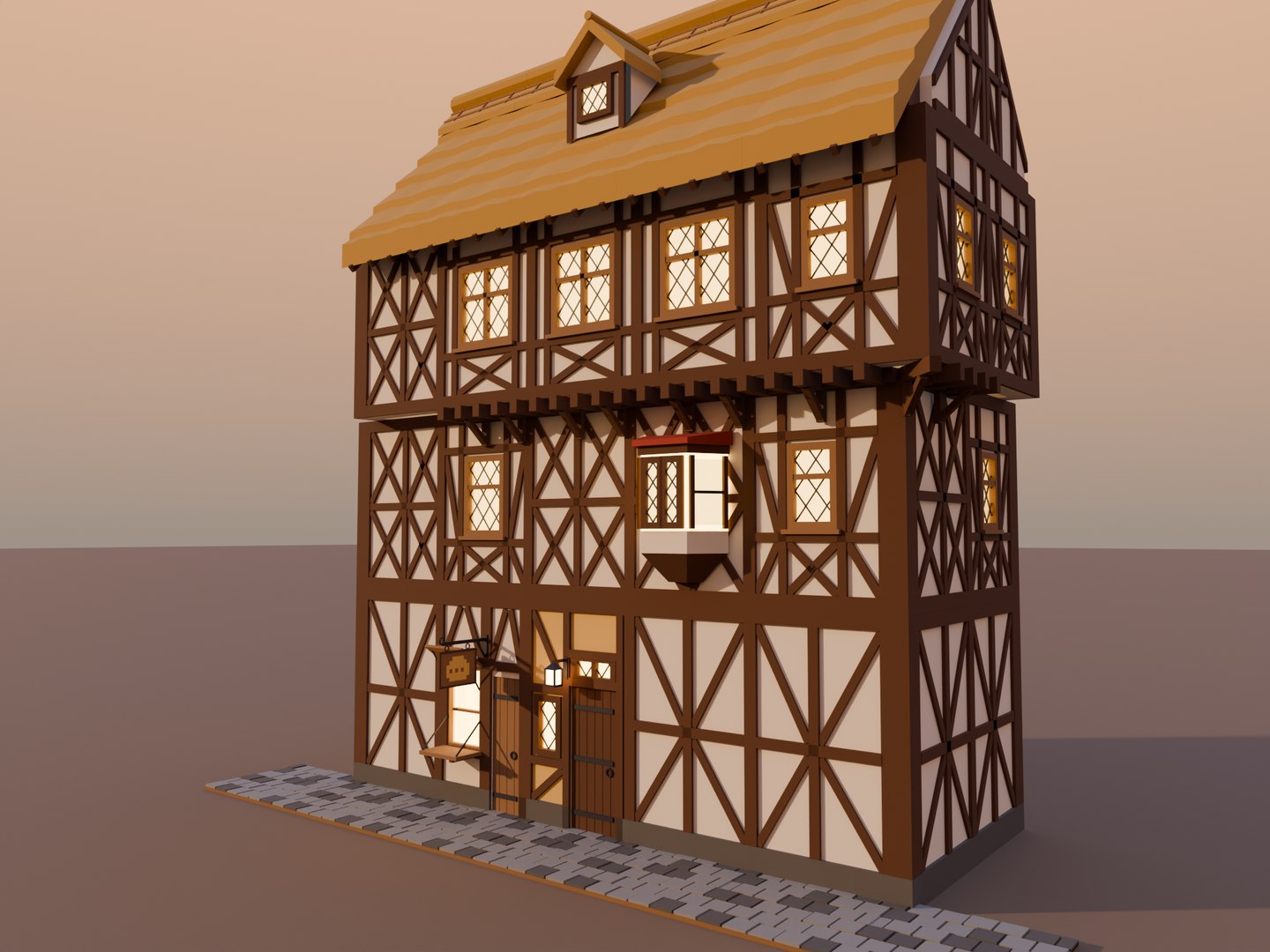 3D Low Poly Modular Medieval Town Kit - 56 Game Ready Models https://p.turbosquid.com/ts-thumb/jD/zyrBgP/Dg/08_timber_upper_family/png/1791110442/1920x1080/fit_q87/27c83eca065cacd69cf1fe736dd3d916cc7be08c/08_timber_upper_family.jpg