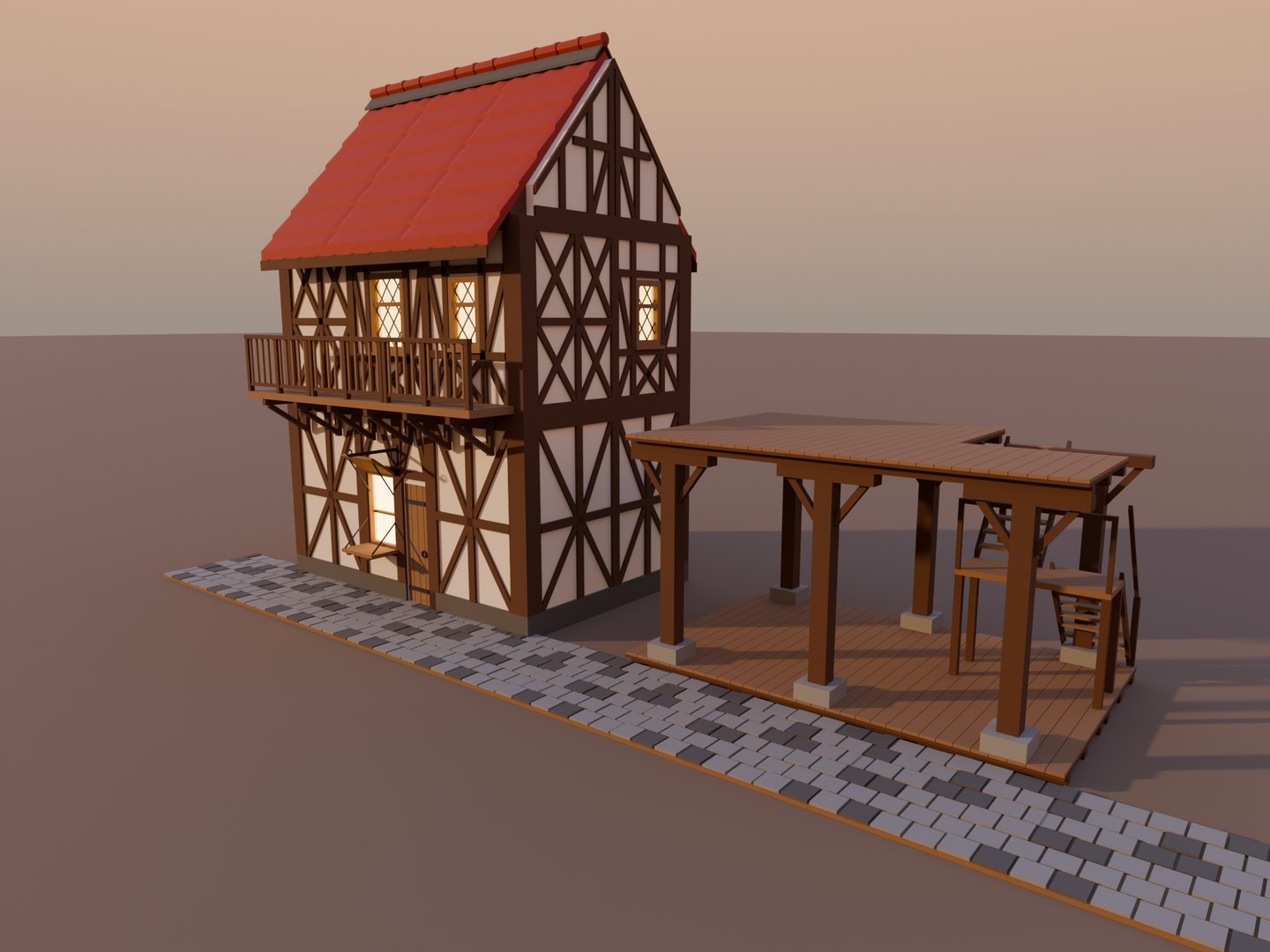 3D Low Poly Modular Medieval Town Kit - 56 Game Ready Models https://p.turbosquid.com/ts-thumb/jD/zyrBgP/pC/12_structure_floor_stair_post_walkway/png/1791110472/1920x1080/fit_q87/34b19cc0d191cdd8dde2091a68af767fae6a2723/12_structure_floor_stair_post_walkway.jpg