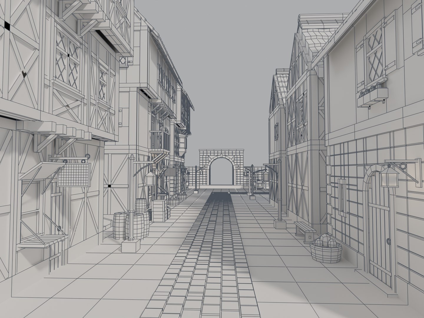 3D Low Poly Modular Medieval Town Kit - 56 Game Ready Models https://p.turbosquid.com/ts-thumb/jD/zyrBgP/v7/18_wireframe/png/1791110521/1920x1080/fit_q87/6c33f1bf6af6ed1c4260bcf6ea06bb792f8ed524/18_wireframe.jpg