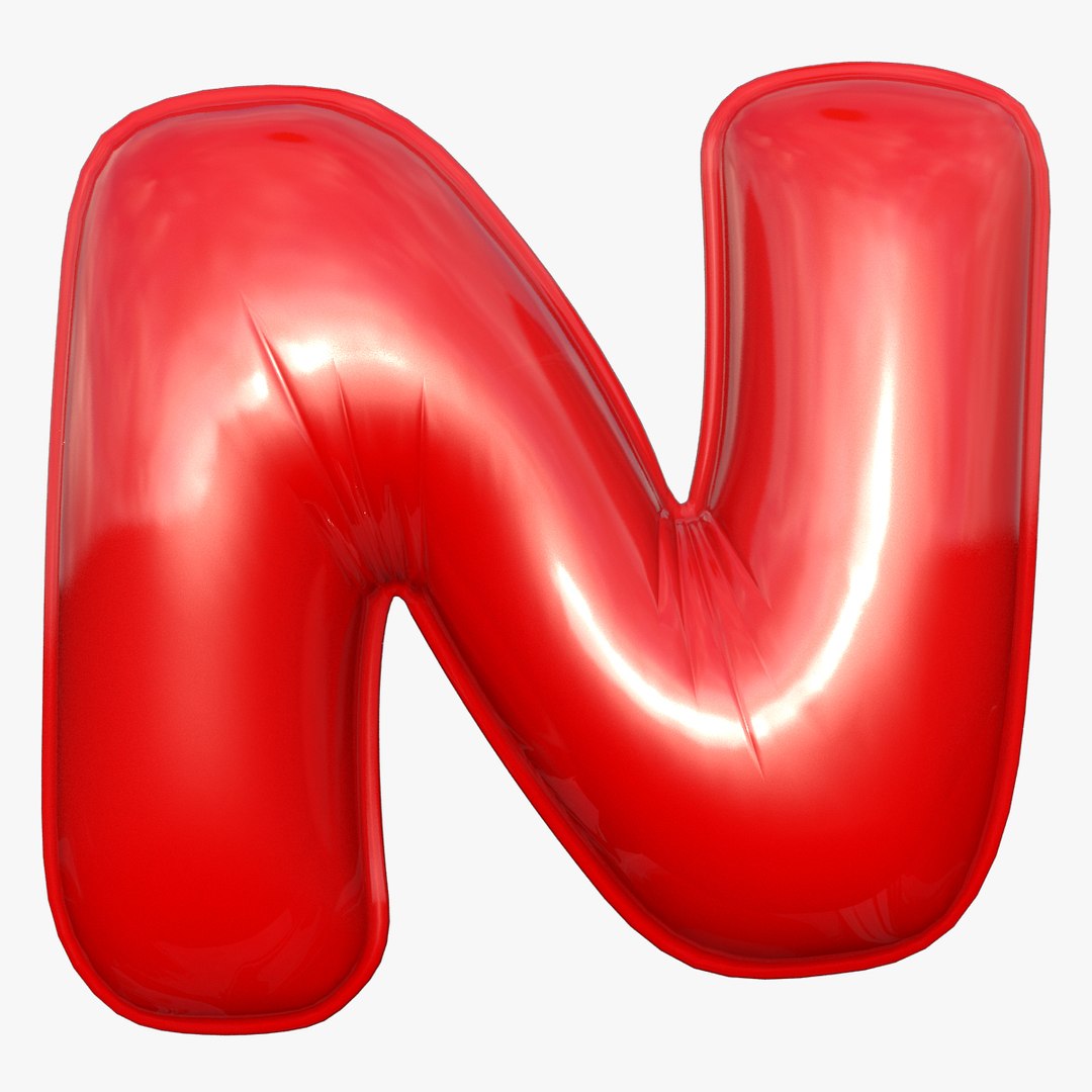 Foil balloon letter red model - TurboSquid 1255936