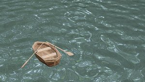 vehicle boat wood 3D model