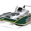 Aerodynamic Speed Hydroplane with Rear Stabilizer Rigged 3D