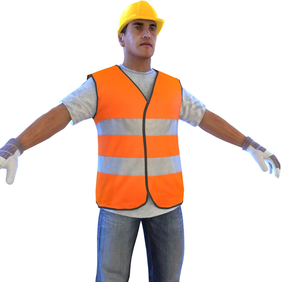 3D Construction Worker - TurboSquid 1482066