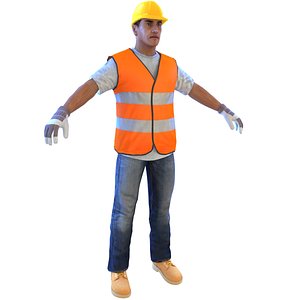 3D construction worker