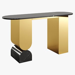3D Flamara Noir Console