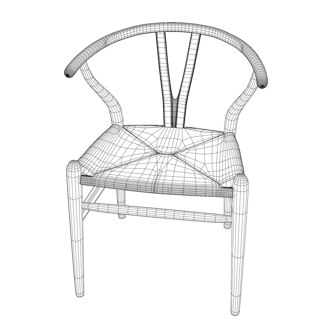 Wishbone Chair 3D model TurboSquid 1767248
