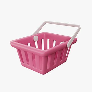 Basket Shopping 3D Illustration