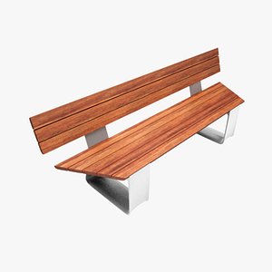 3d model bench outdoor public