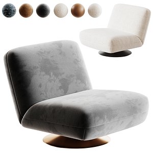 Zarahome Cotton Swivel Armchair 3D model