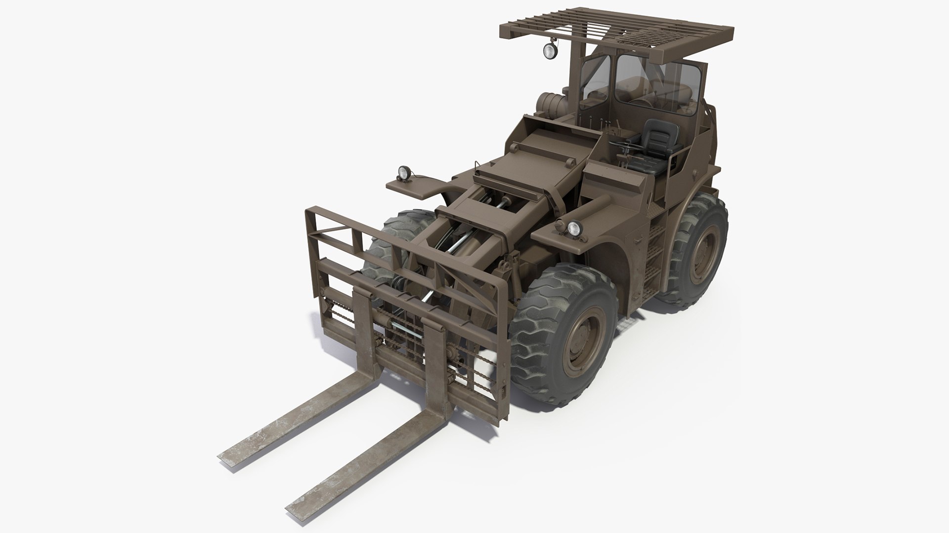 Military Forklift 3D model preview