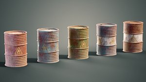 Old oil barrels