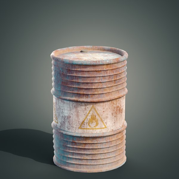 3D Old oil barrels - TurboSquid 1790727