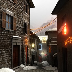 max christmas snowy village snow