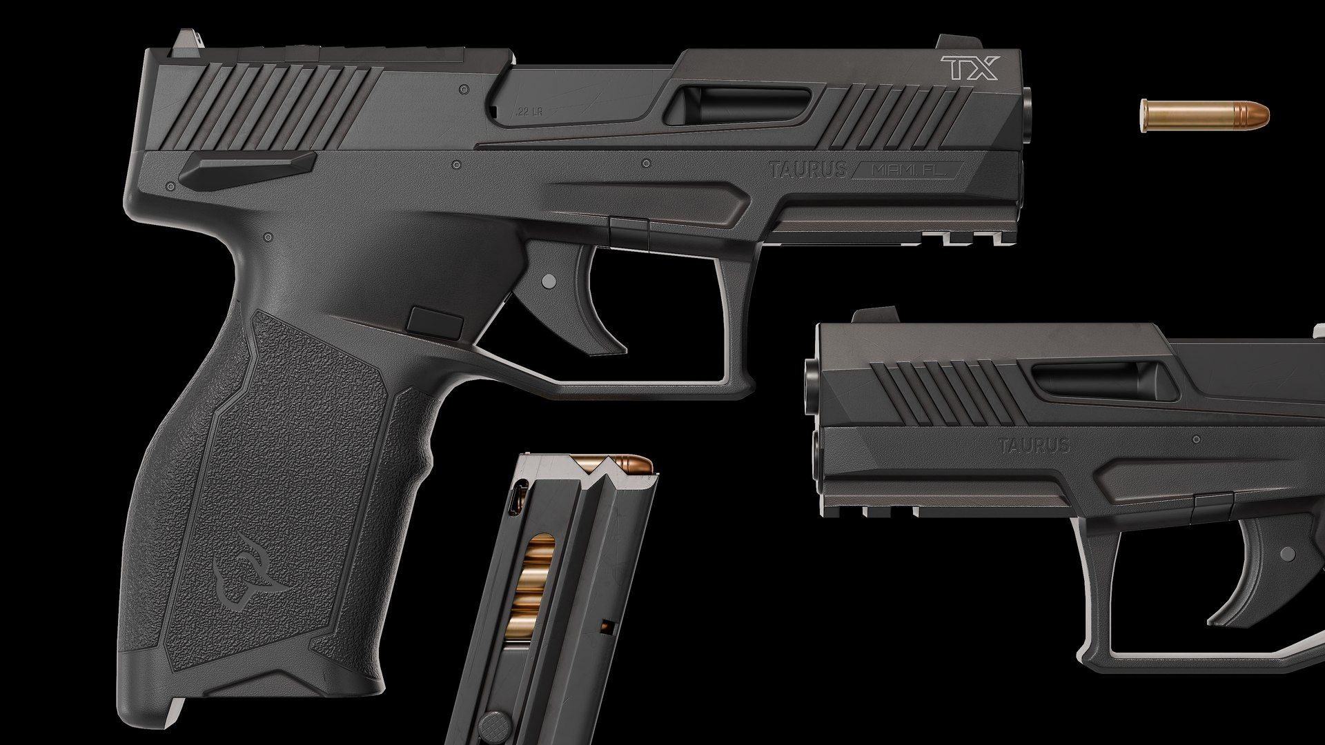 3D Taurus TX22 Gen 2 pistol model https://p.turbosquid.com/ts-thumb/jE/OFYhMv/0c/prev0003/png/1775923884/1920x1080/fit_q87/4a814efde7ead3d7861a1338d0c1153d6eb43386/prev0003.jpg