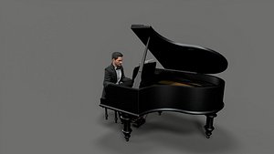Pianist character 3D model