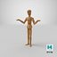 Dummy Doll Surprised Pose 3D Model