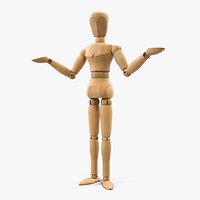 Dummy Doll Surprised Pose 3D Model