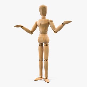 Dummy Doll Surprised Pose 3D Model