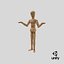 Dummy Doll Surprised Pose 3D Model