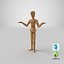 Dummy Doll Surprised Pose 3D Model