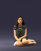 Sitting girl 1016-3