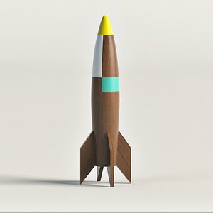 WOODEN ROCKET SHIP