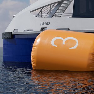 Floating Inflatable Marker Buoy for Water Sport Orange 3D