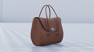 3D leather handbag