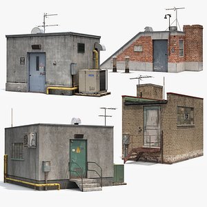 Rooftop Buildings Set