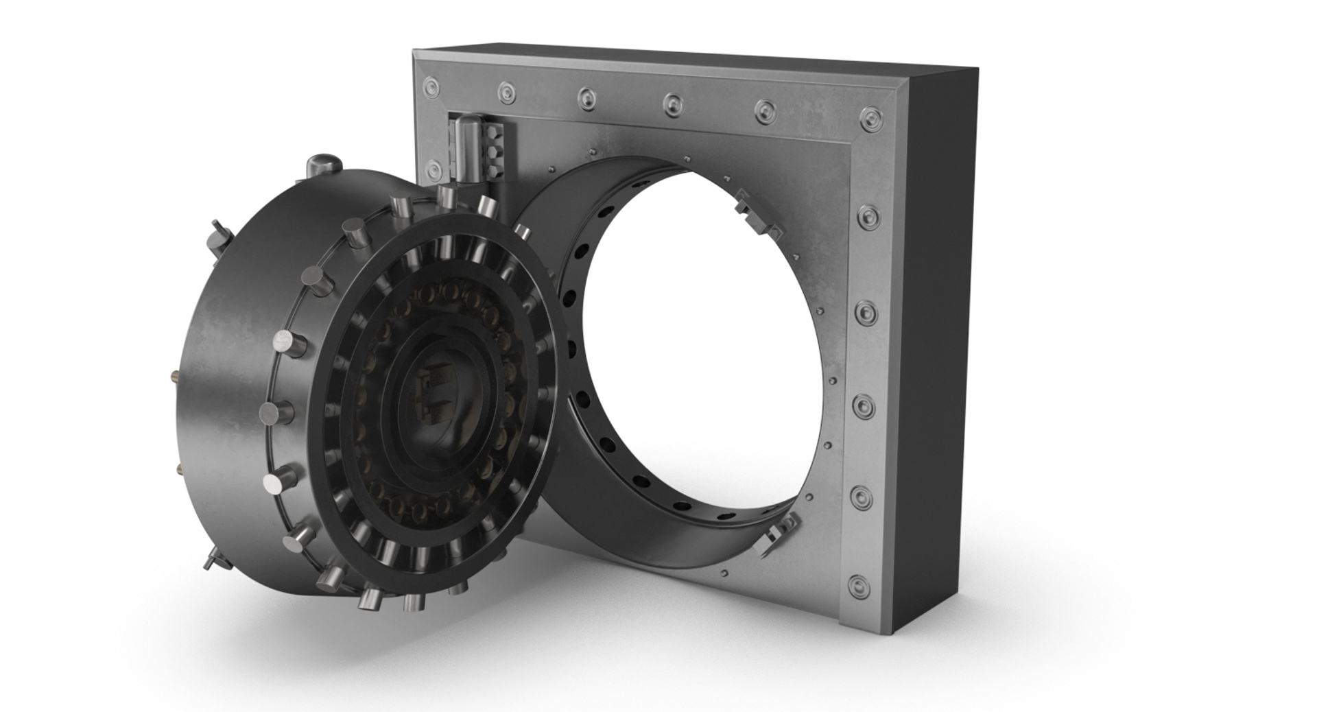 3D Bank Vault Door Open Model - TurboSquid 1419074