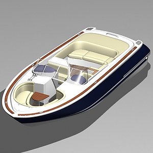 chris craft launch boat 3d model