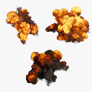 Small - Medium and Big Aerial Explosions with fast smoke dissipation - VDB Models