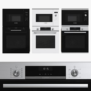 3D model Bosch ovens and microwaves