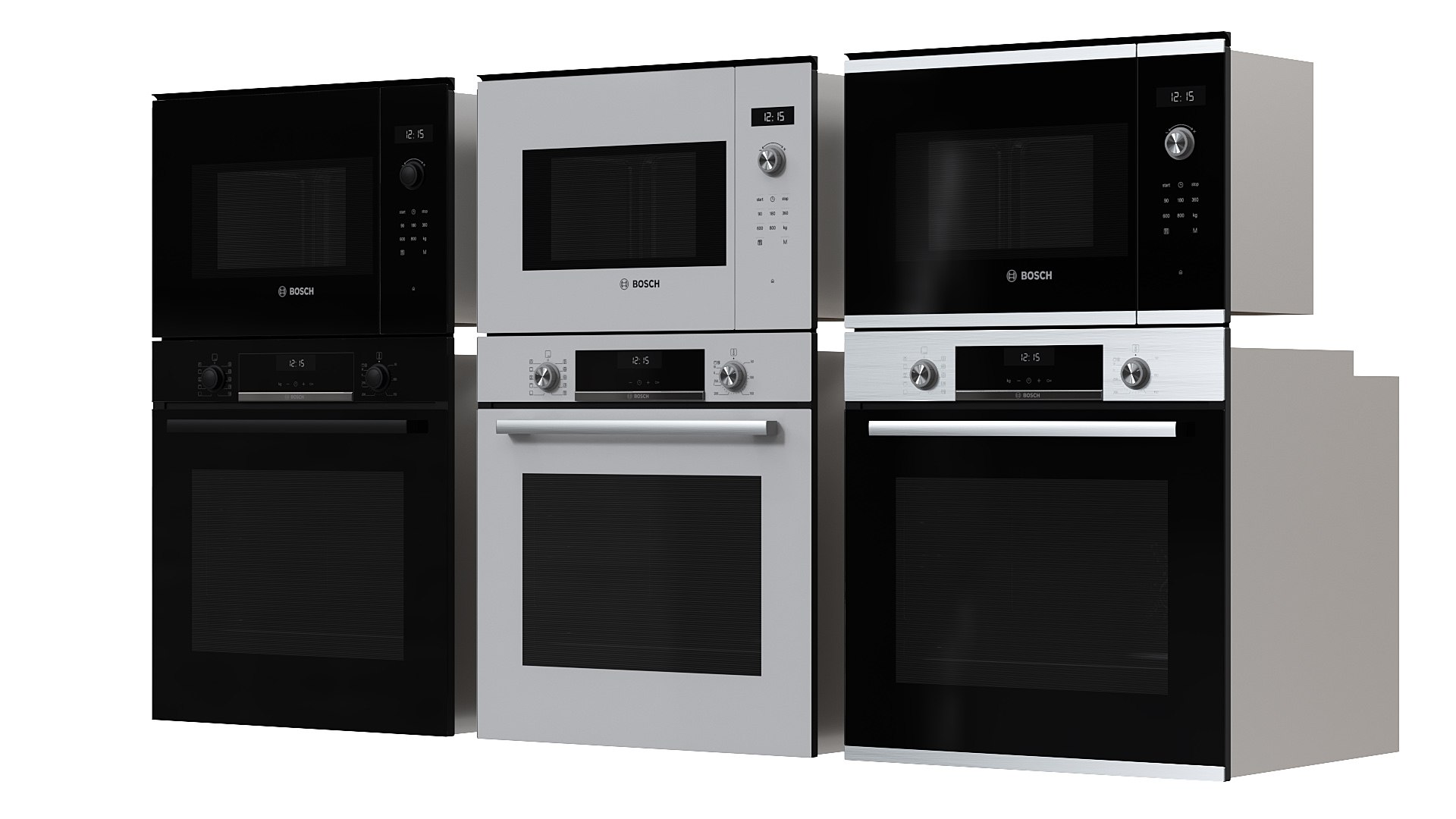 3D Model Bosch Ovens And Microwaves - TurboSquid 1910063