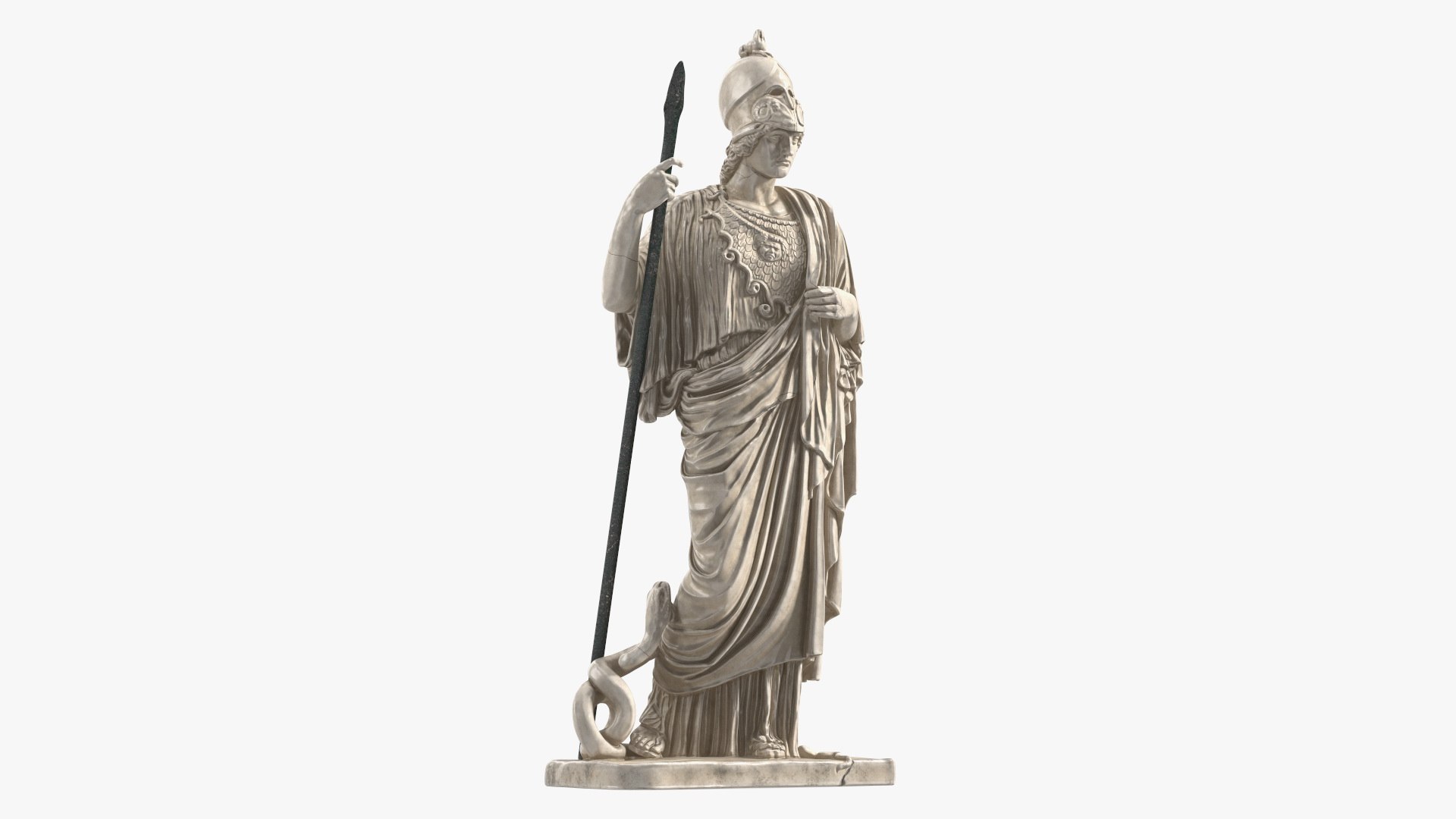 Sculpture Athena Giustiniani Marble 3D model preview