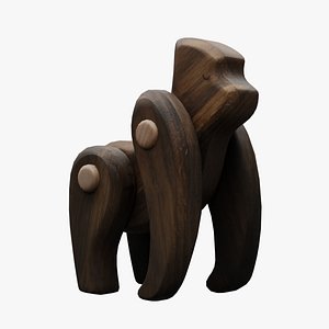 art wooden gorilla