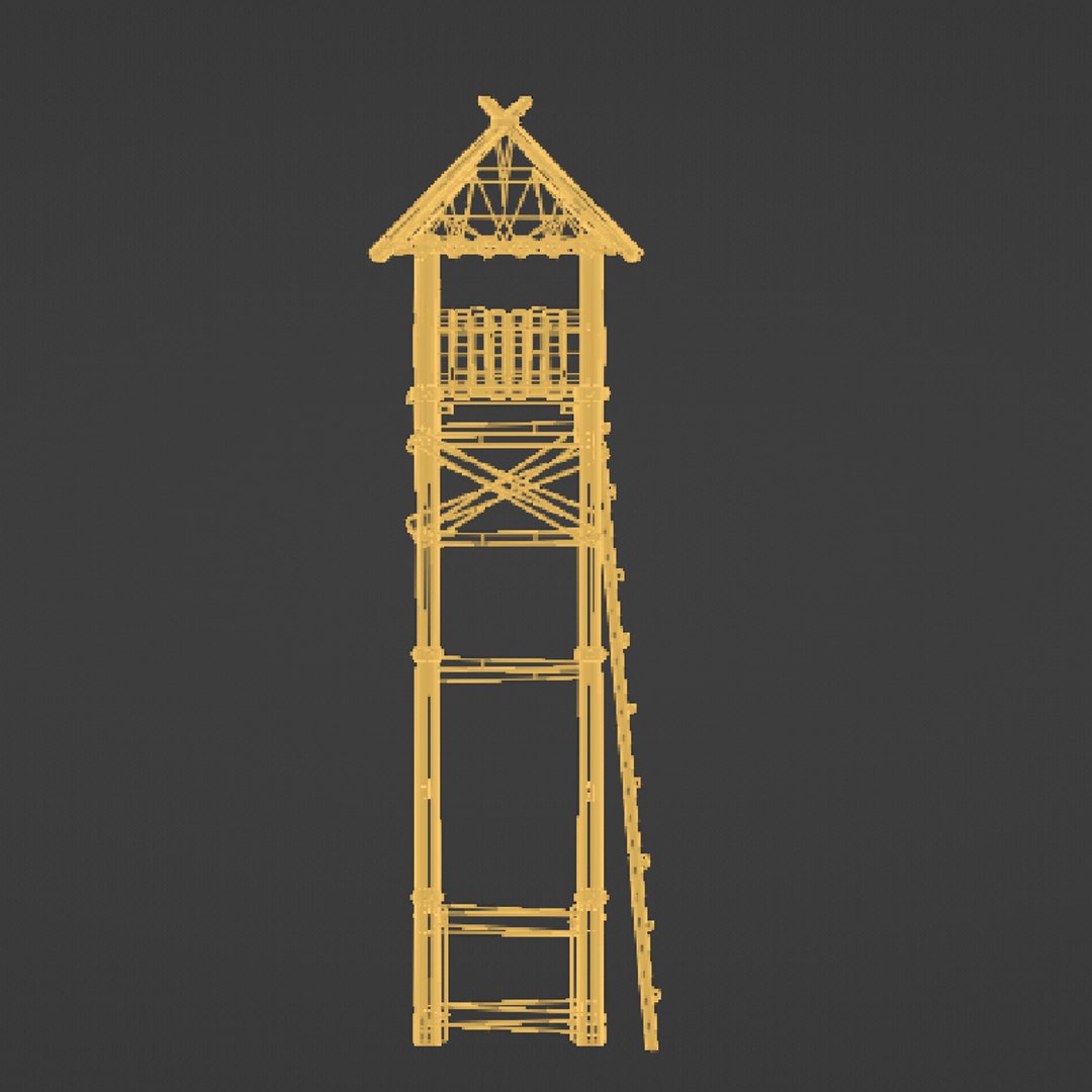 3D Watch Tower Model - TurboSquid 1968578
