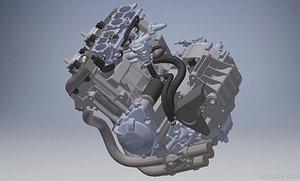 2003 Honda CBR954RR engine 3d