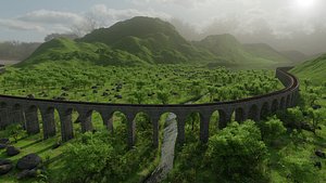 3D model landscape nature