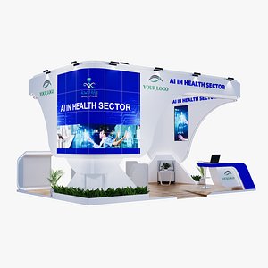 Modern Curved Exhibition Stand - 6x4 Open Stall