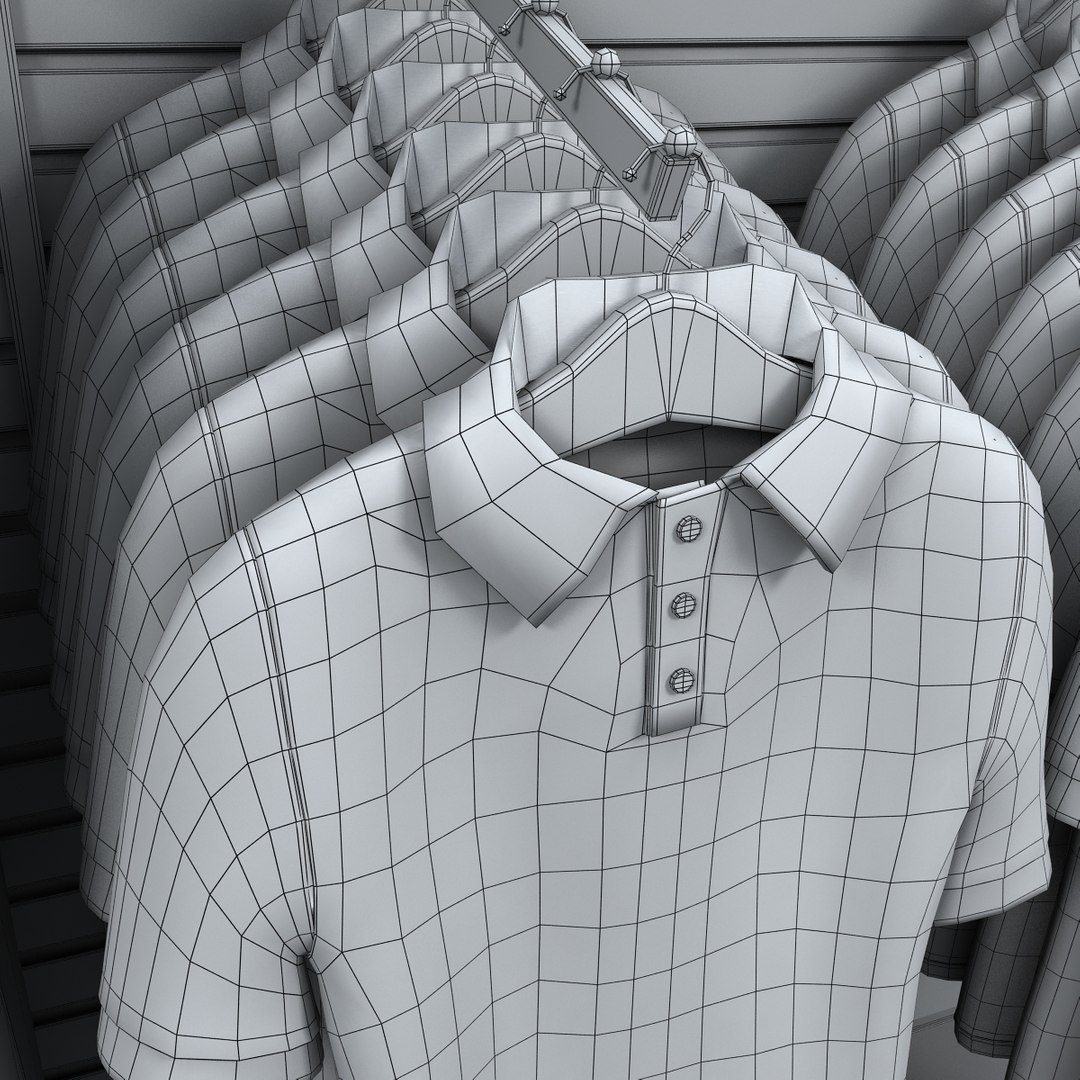 Clothing Golf Polo Shirts 3d Model