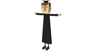 3d university character model