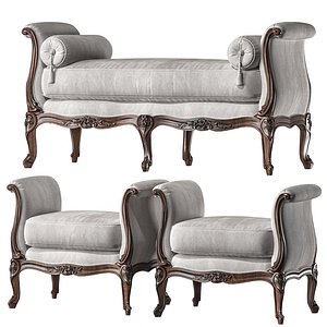 christies serpertine bench and pouf art 336